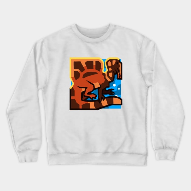 Dinosquares Spinosaurus Crewneck Sweatshirt by I Draws Dinosaurs